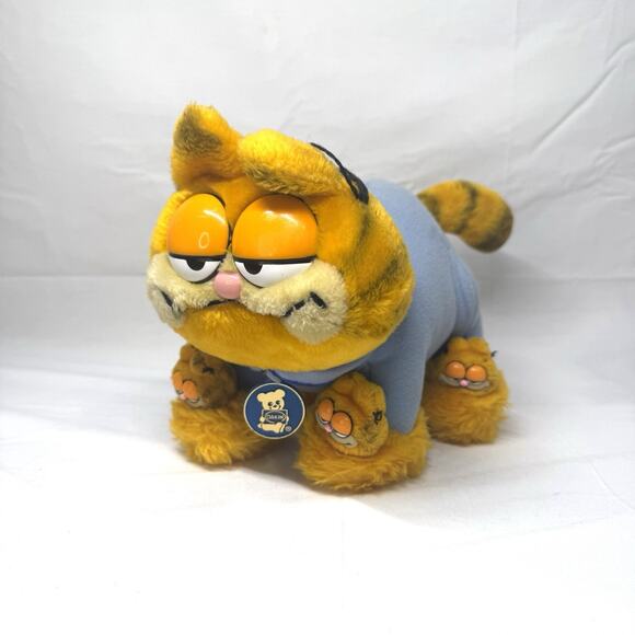 1978 1981 Dakin Garfield With Slippers And Pajamas Plush Dakin Tag - Picture 1 of 7